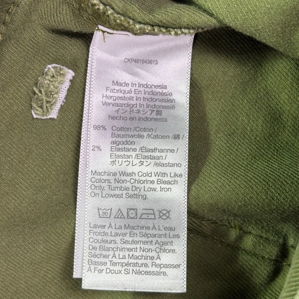 Madewell Women Shorts‎ Sz 33 Olive Green High Rise Utility Camp MC911